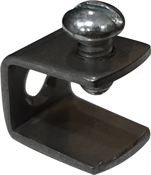 SOPORTE DOBLE VIDRIO C/AGUJERO Y TORNILLO